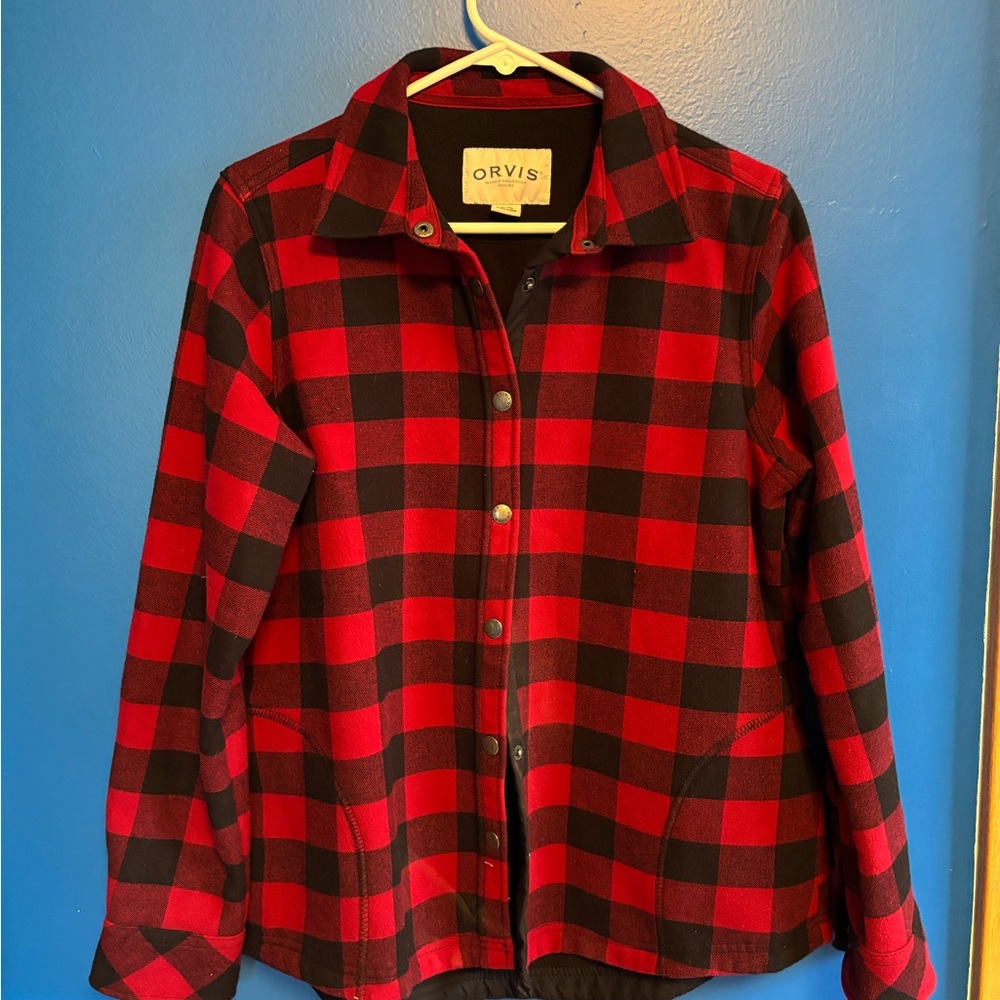 Orvis Red and Black Plaid Jacket